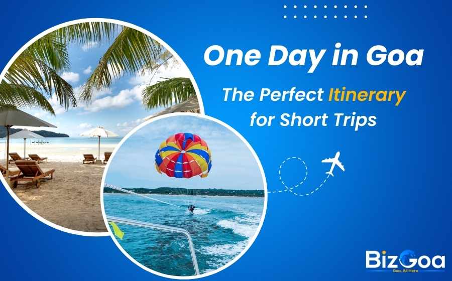 Tourist enjoying a beach sunset and Goan meal during a one-day itinerary exploring top spots in Goa